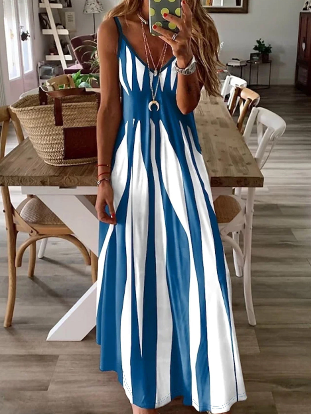 Nadine | Vloeiende V-Hals Maxi Jurk