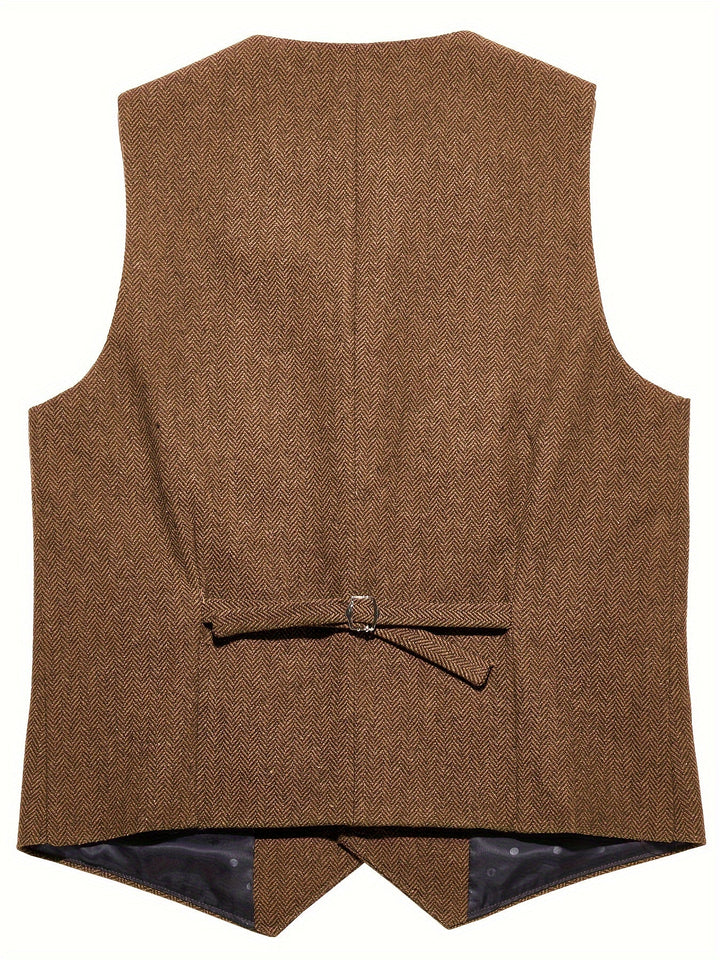 Byron | Verfijnde Haringbone Gilet