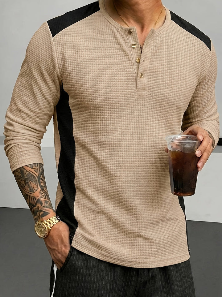 Curtis | Getextureerde Lange Mouwen Henley