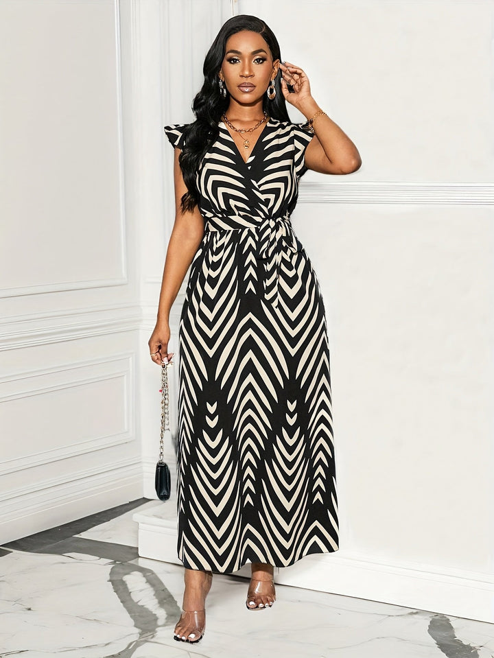 Cordelia | Ruffle-Sleeve Wrap Maxi Jurk
