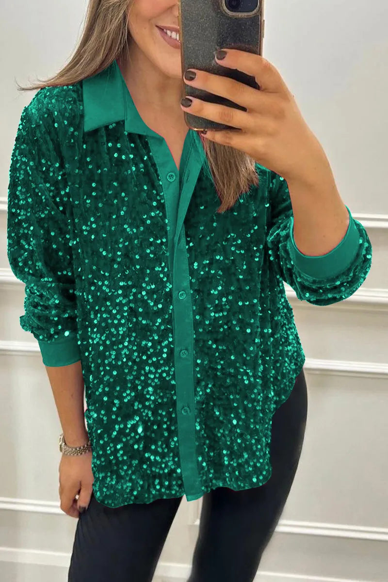 Claudine | Elegante Shimmer Colshirt