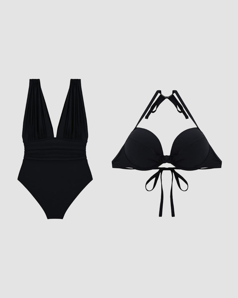 Laura | Trendy Diepe V-Hals Shaping Badpak