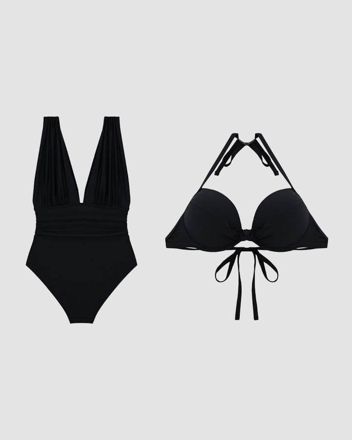 Laura | Trendy Diepe V-Hals Shaping Badpak