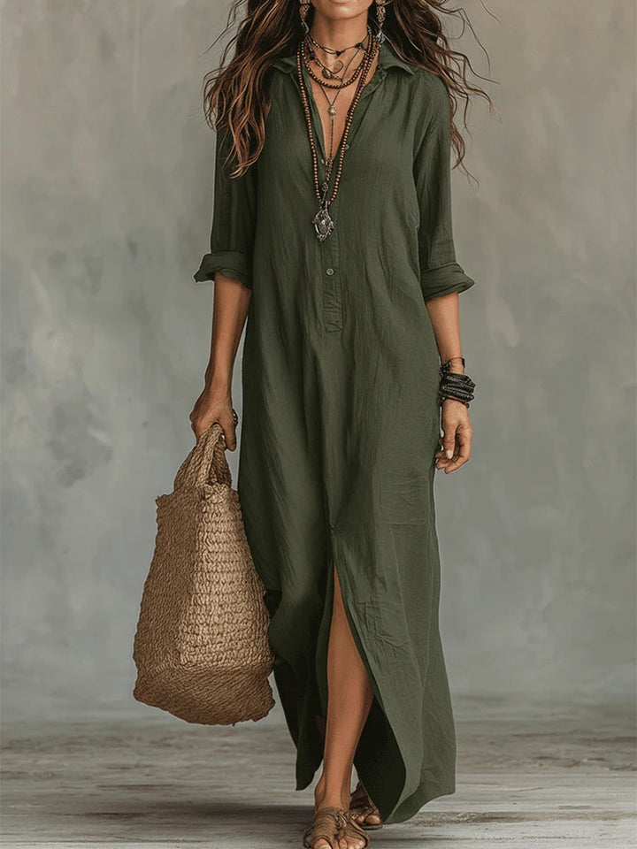 Shirley | Elegante Silhouette Flatterende Maxi Jurk