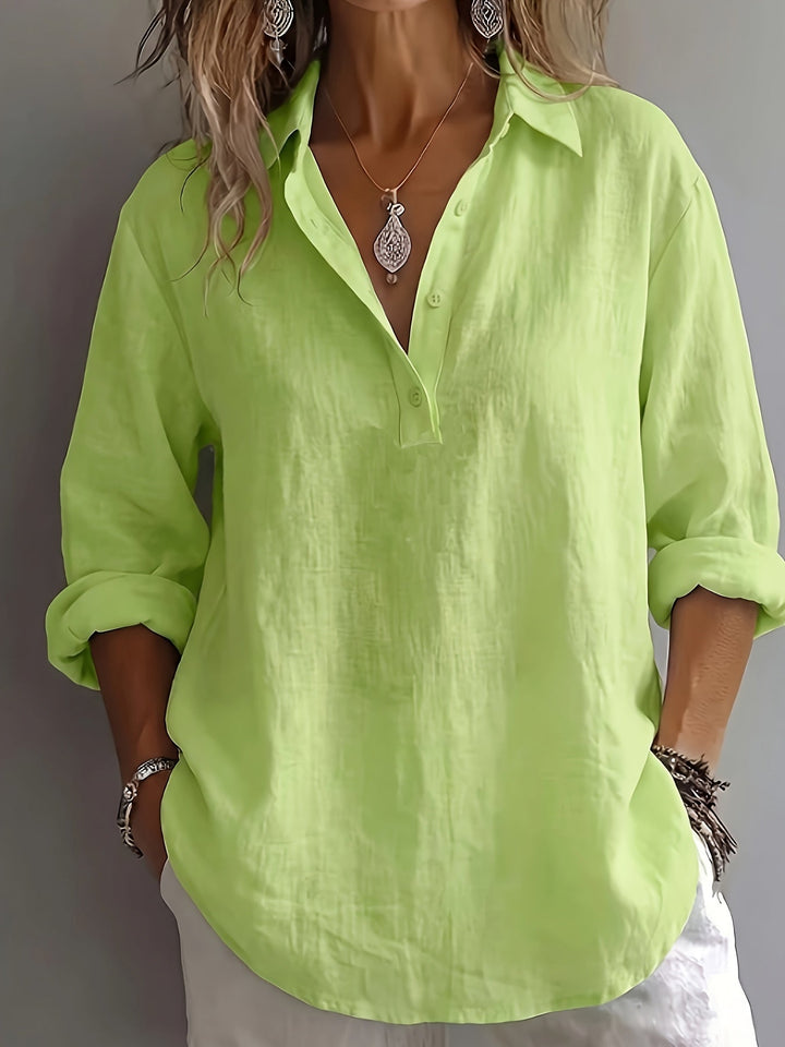Freya | Ontspannen Blouse met Kraag