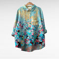 Shanice | Stijlvolle Bloemenknop Blouse