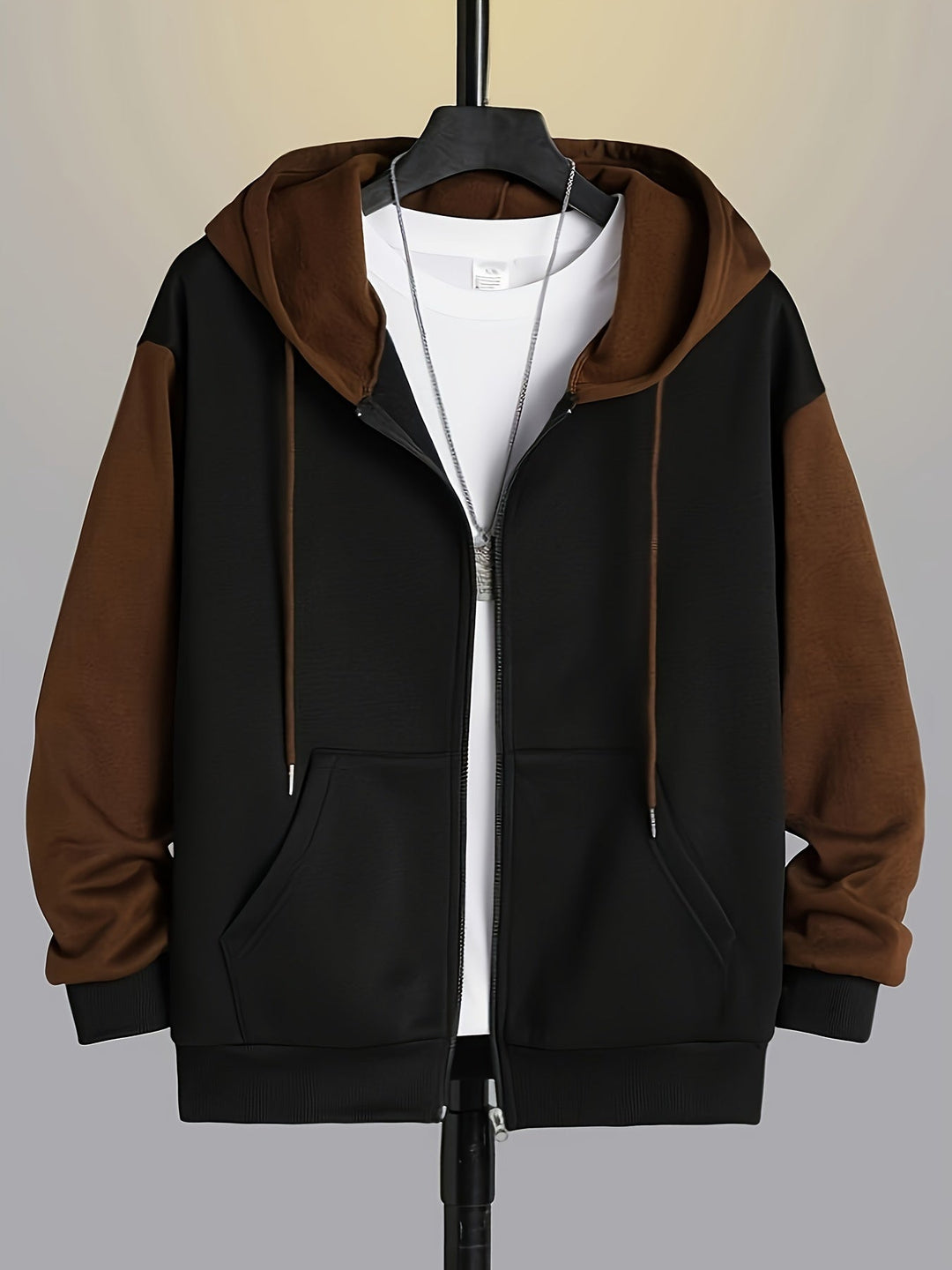Cedric | Kleurblok Zip-Up Hoodie
