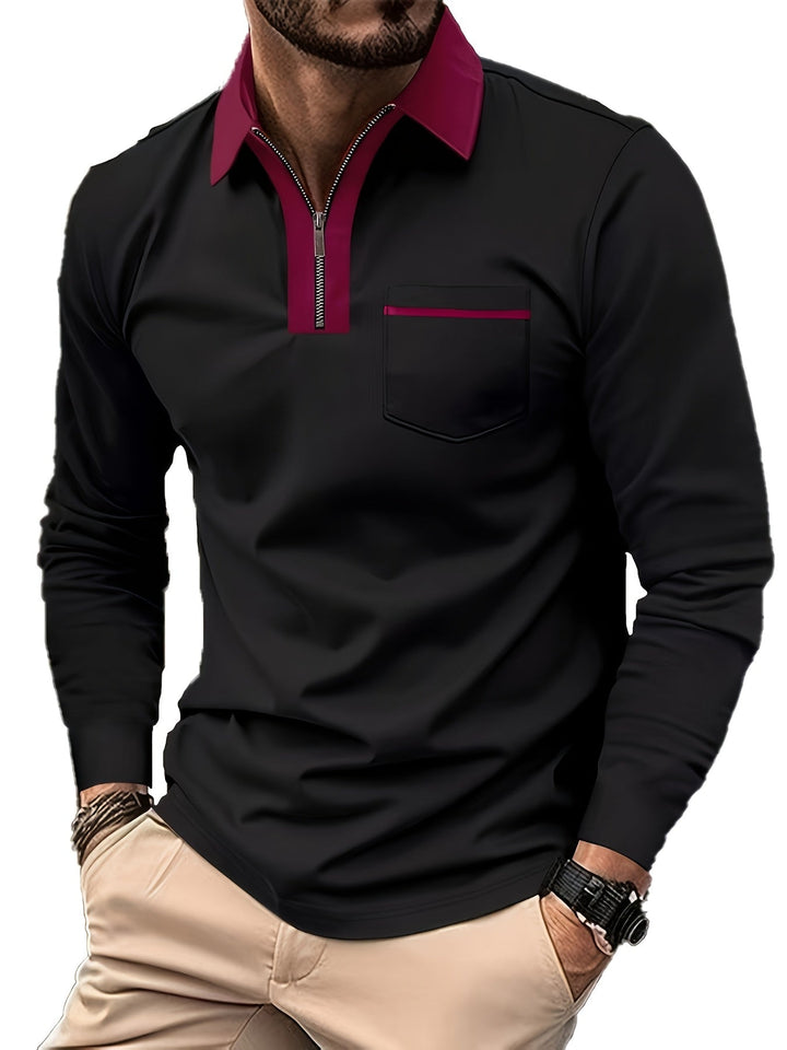 Curtis | Verfijnd Zip-Collar Polo Shirt