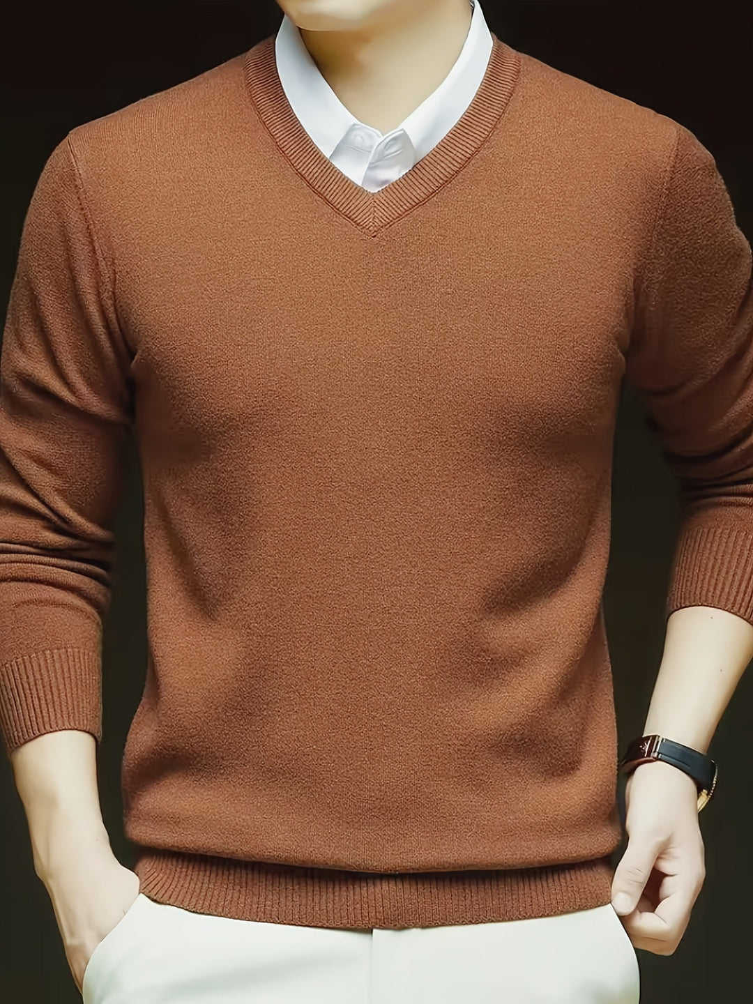 Emory | Klassieke V-hals Pullover
