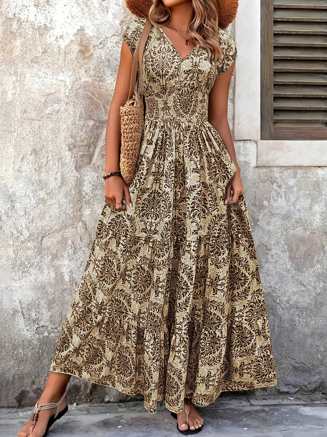 Lorena | Vloeiende Boheemse Maxi-jurk