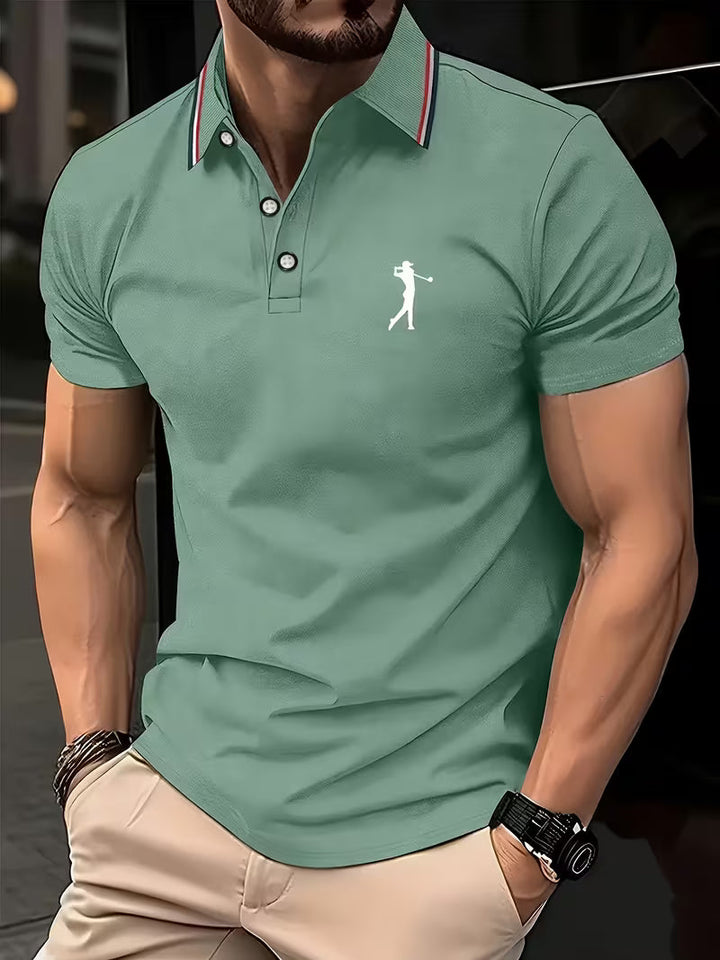 Arnold | Casual Korte Mouwen Golf Gedrukt Shirt