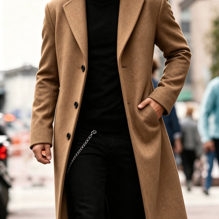 Chandler | Verfijnde Lange Trenchcoat