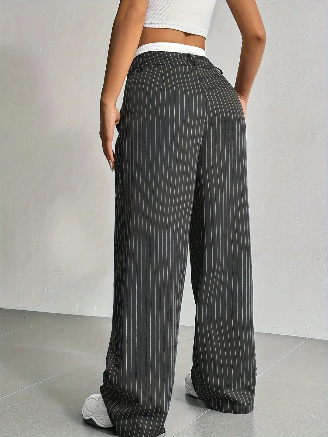 Grace | Casual Gestreepte Wijde Broek