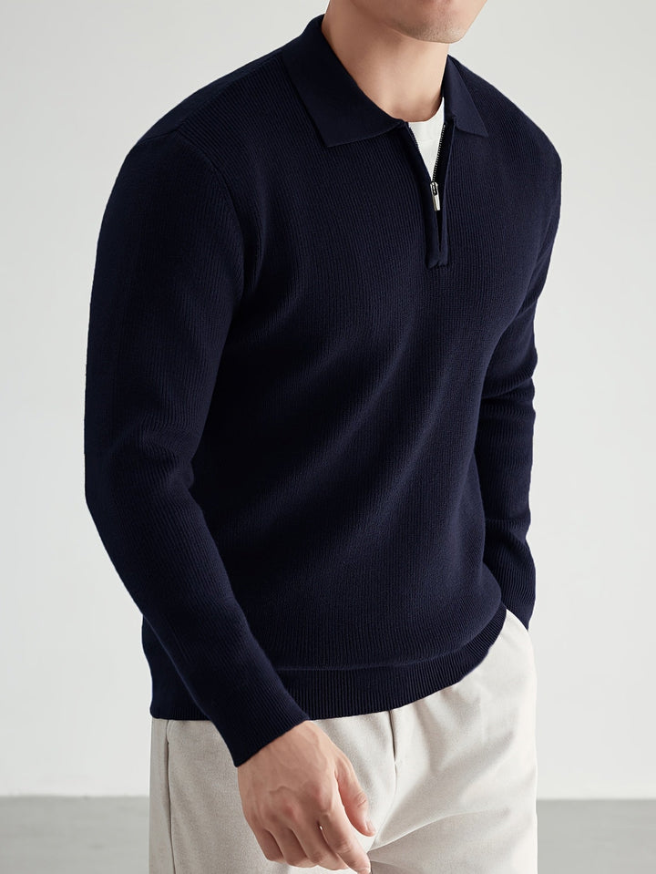 Donovan | Verfijnde Quarter-Zip Polo Sweater