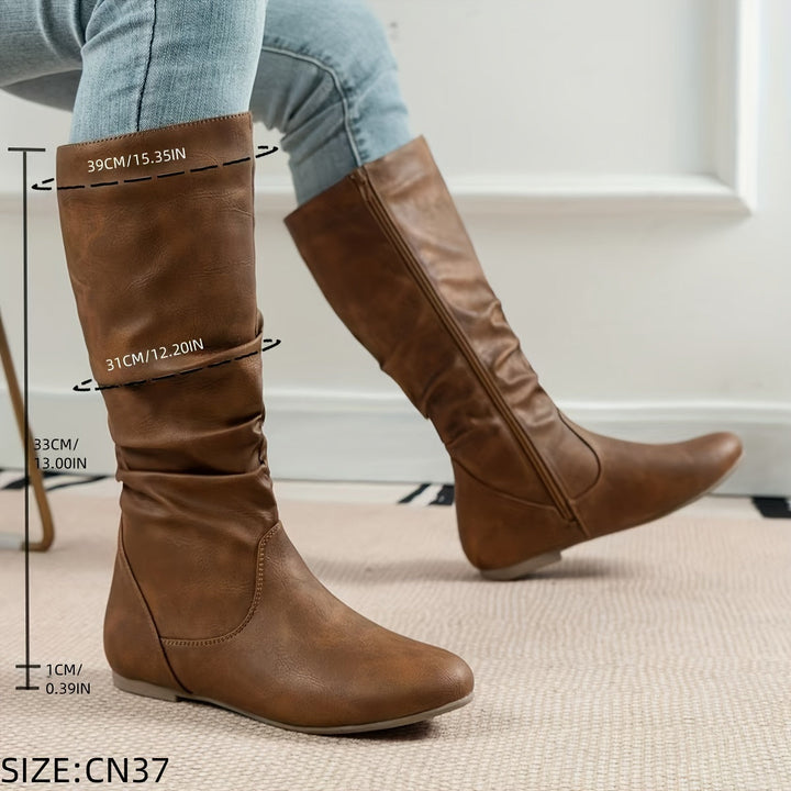 Maureen | Slouch Mid-Calf Boots