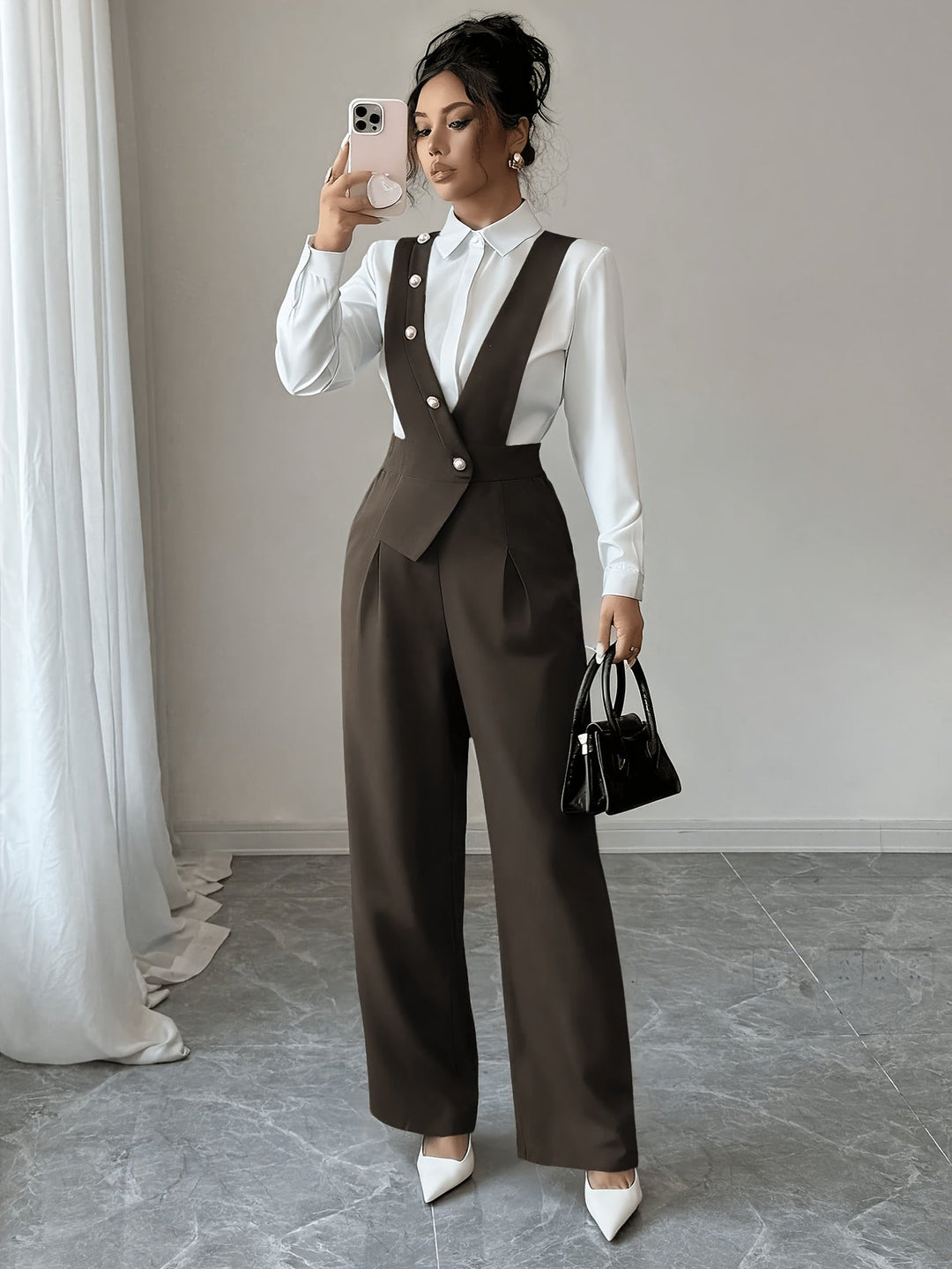 Coralie | Op maat gemaakte wijde jumpsuit