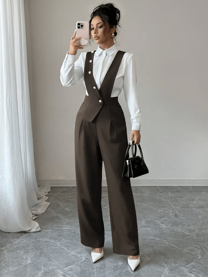 Coralie | Op maat gemaakte wijde jumpsuit