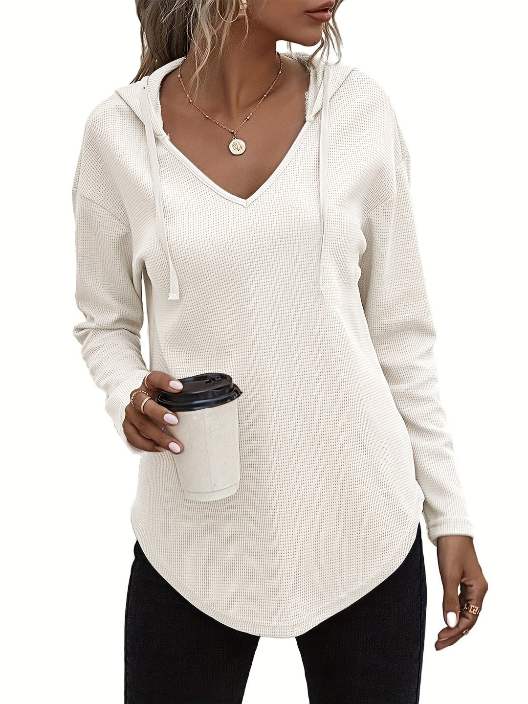 Kendra | Ontspannen V-Hals Hoodie