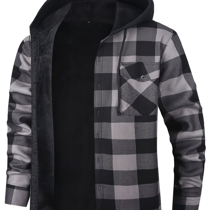 Desmond | Geruite Hooded Shirt Jacket