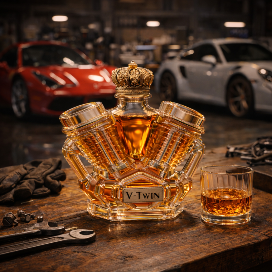 Wayne | Whisky Fles V-Twin Ontwerp