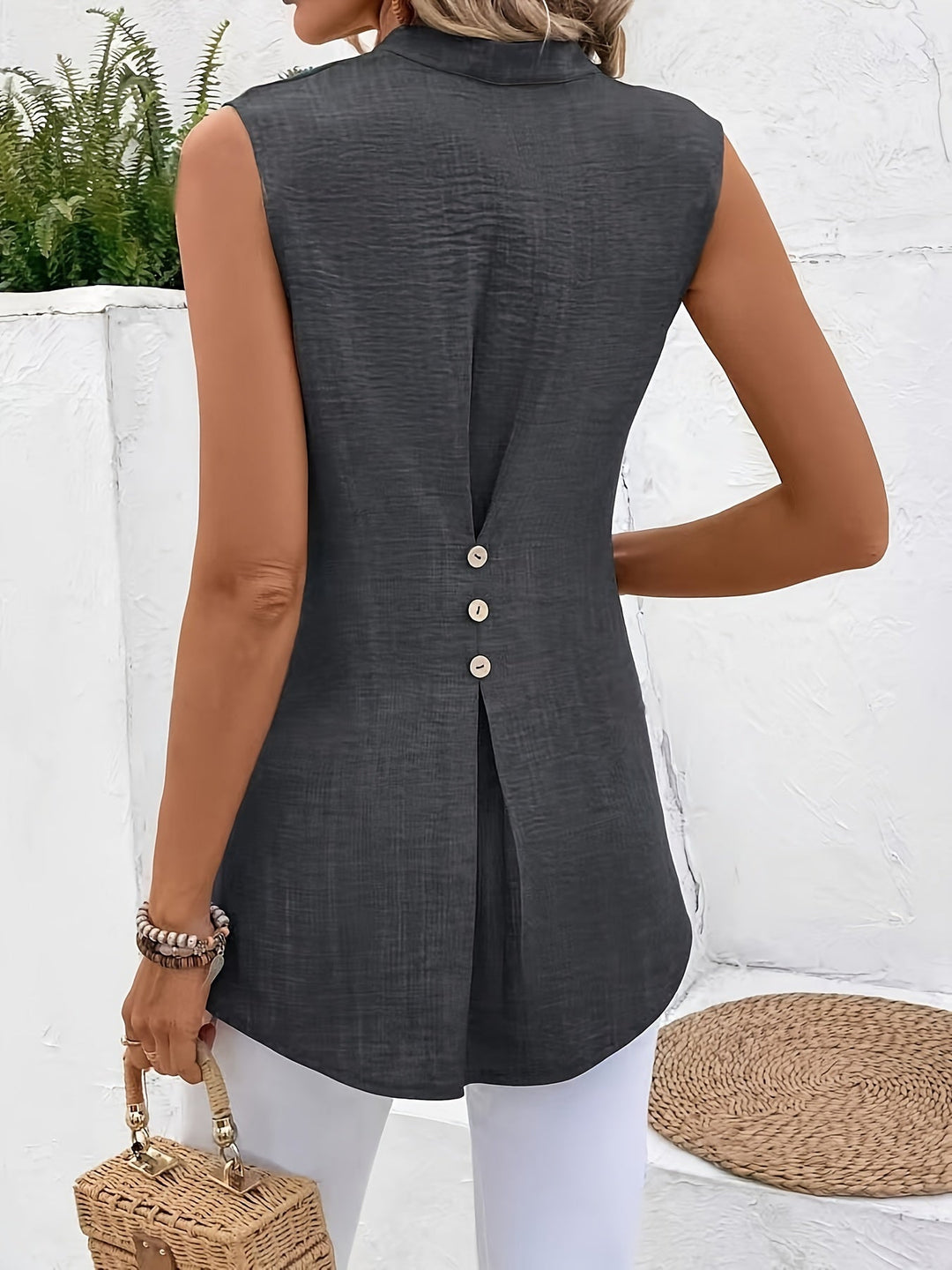 Farrah | Ontspannen Mouwloze Blouse
