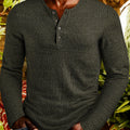 Griffin | Textured Ribbed Henley Shirt