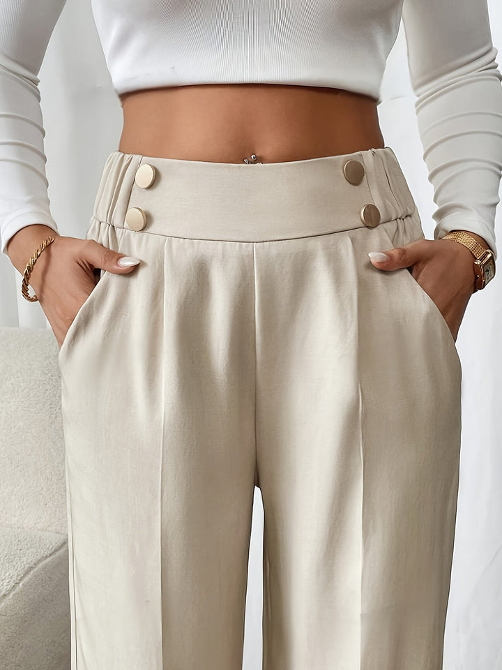 Lydia | Op maat gemaakte hoge taille wijde broek