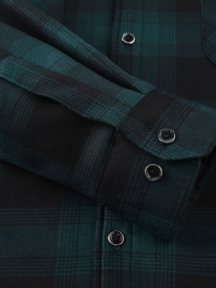 Desmond | Geruite Hooded Shirt Jacket