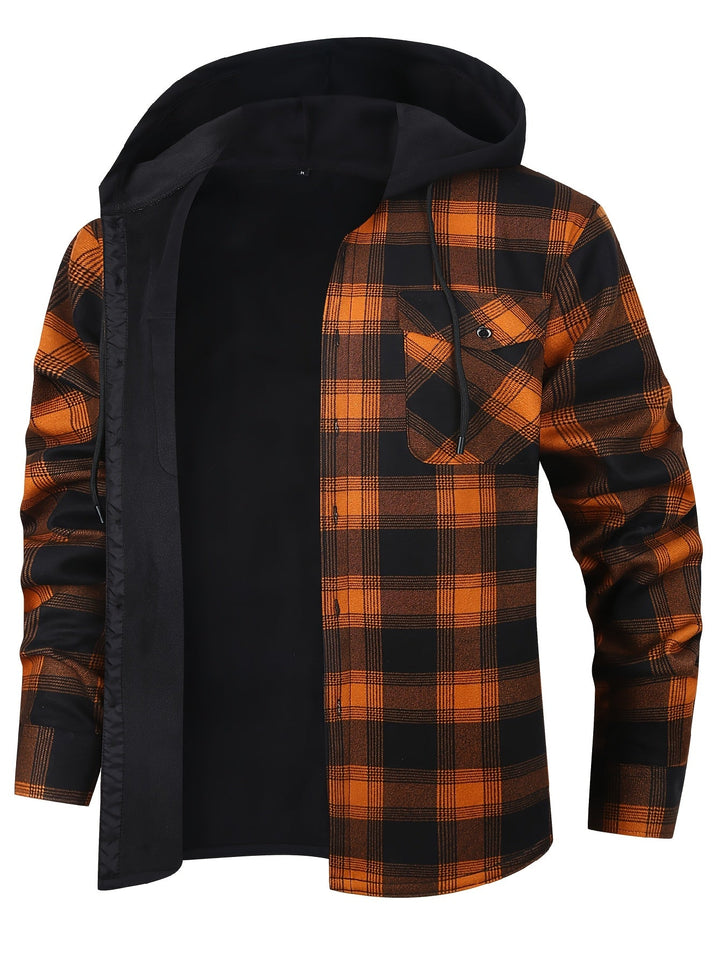 Desmond | Geruite Hooded Shirt Jacket