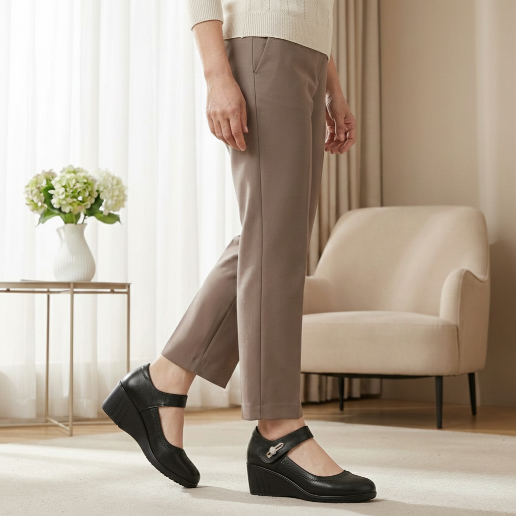 Monica | Elegante Comfort Schoenen met Middelhoog Hak