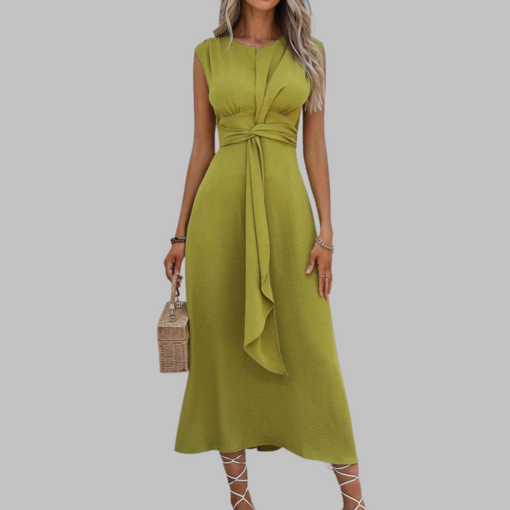 Alayna | Elegante Mouwloze Maxi-jurk met Ronde Hals