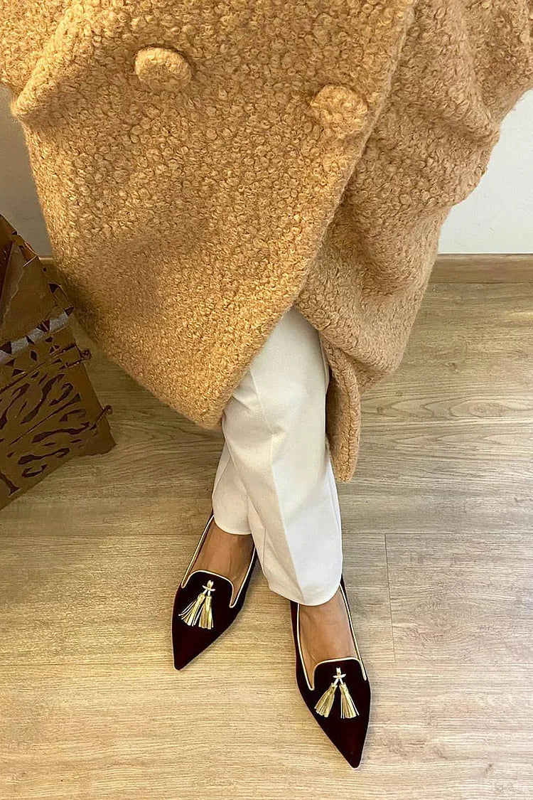 Bailey | Elegante Puntige Tassel Loafers