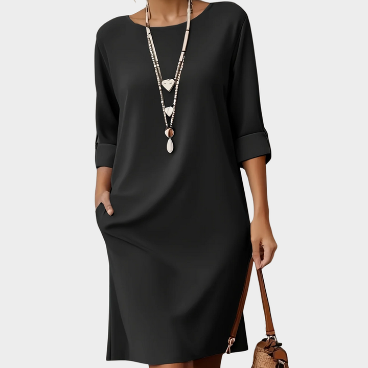 Emily | Comfortabele Ronde Hals Jurk