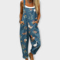 Noelle | Retro Elegante Bloemenprint Jumpsuit