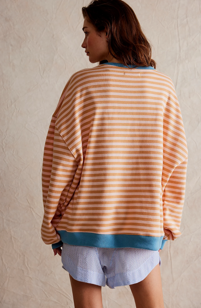 Paula | Gestreepte Ronde Hals Pullover