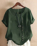 Olivia | Moeiteloze Knopdetail Zomerblouse