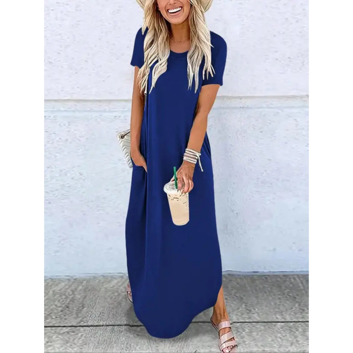 Kaylee | Casual Zomer Ronde Hals Maxi Jurk