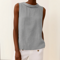 Harlow | Casual Mouwloos Rolkraag Top