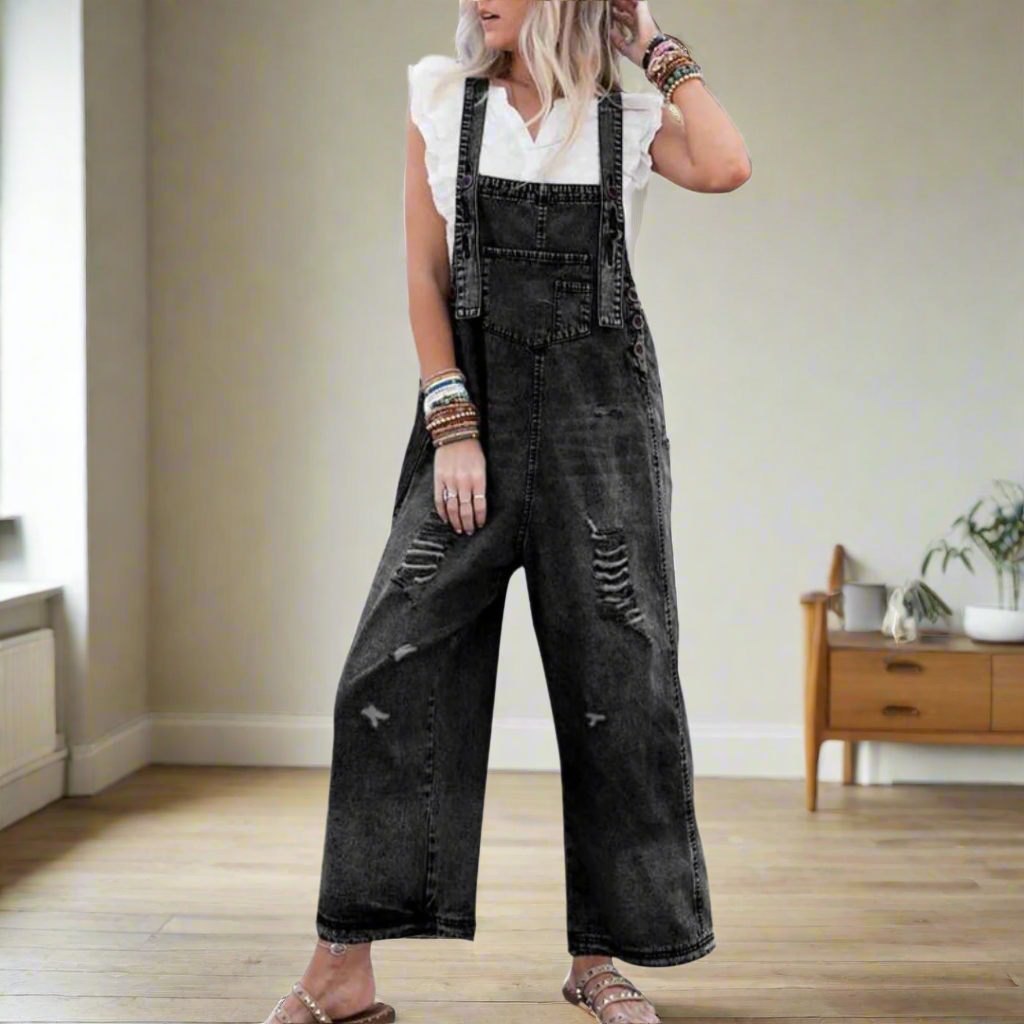 Carmelita | Premium Vintage Stijl Effen Jumpsuit