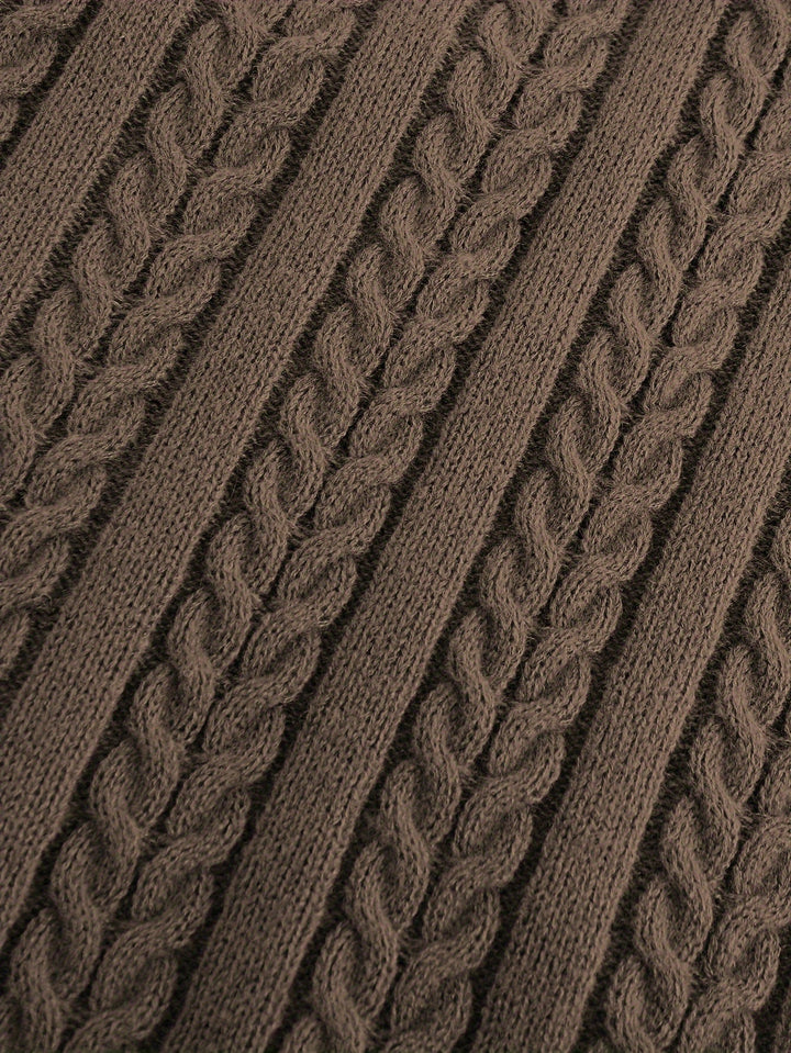 Gideon | Kabelgebreide V-Hals Sweater Vest