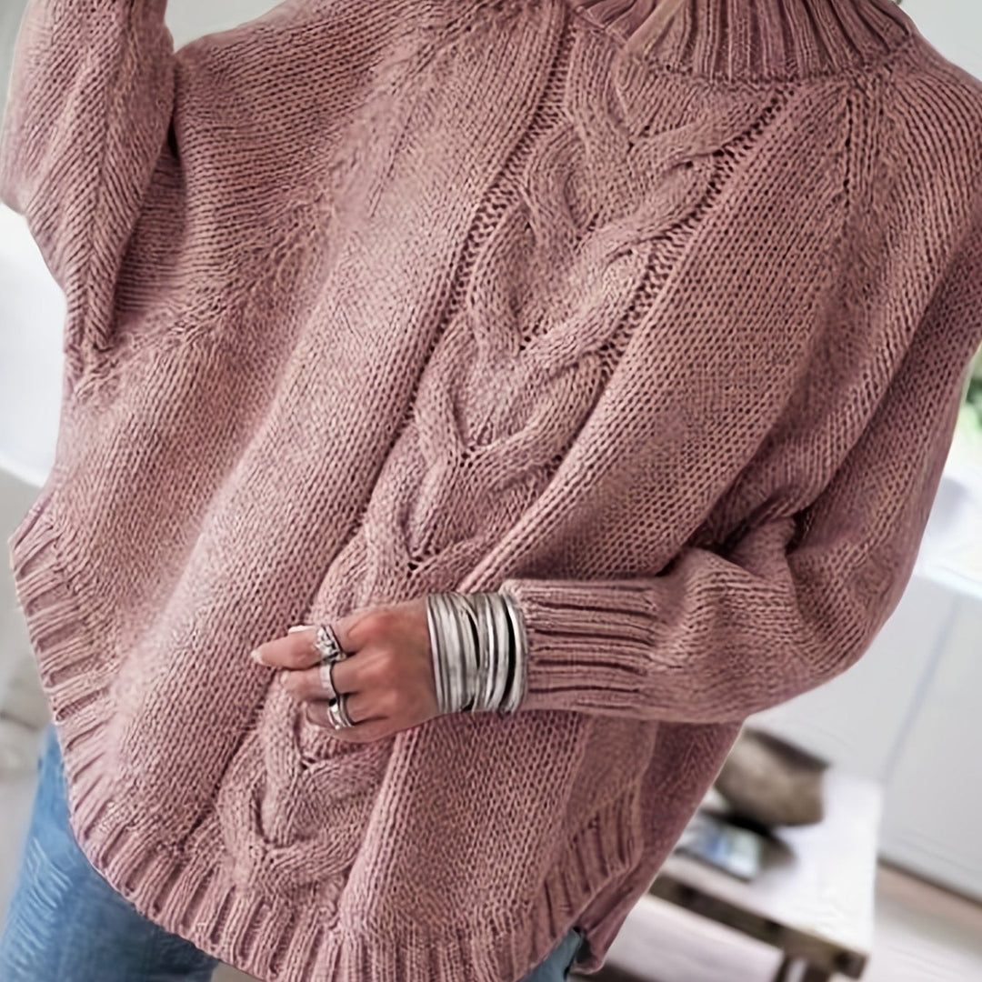 Gwendolyn | Kabelgebreide Hoge-Neck Trui