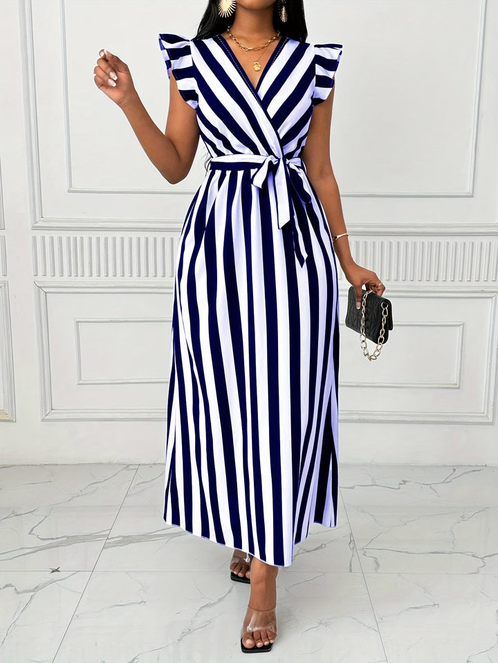 Cordelia | Ruffle-Sleeve Wrap Maxi Jurk