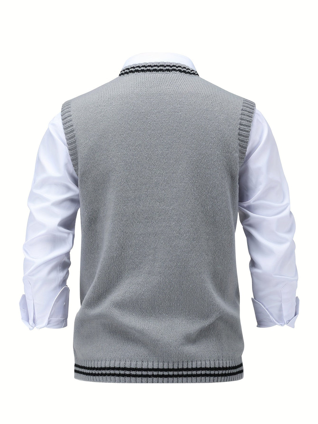Gideon | Kabelgebreide V-Hals Sweater Vest