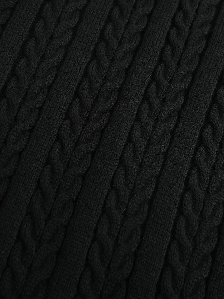 Gideon | Kabelgebreide V-Hals Sweater Vest