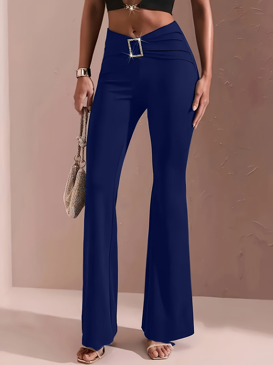 Rozemarijn | Hoge Taille Uitlopende Broek