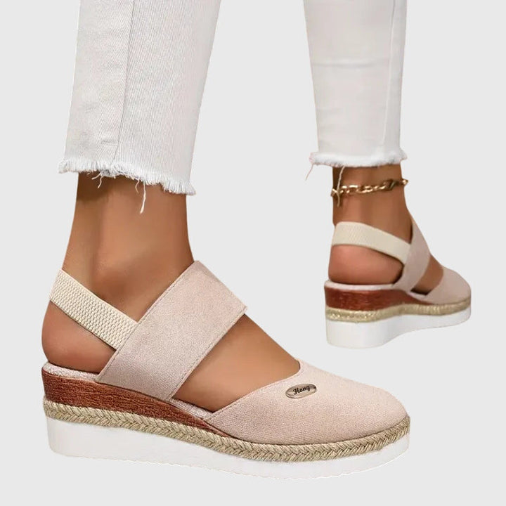 Ruth | Gevoerde Wedge Sandalen