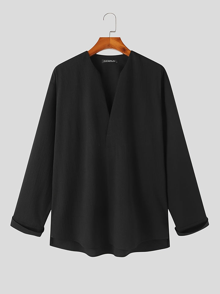 Franklin | Kraagloze V-hals Shirt