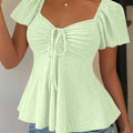 Josephine | Flutter-Mouw Peplum Top