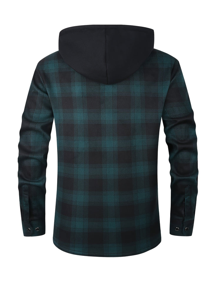Desmond | Geruite Hooded Shirt Jacket