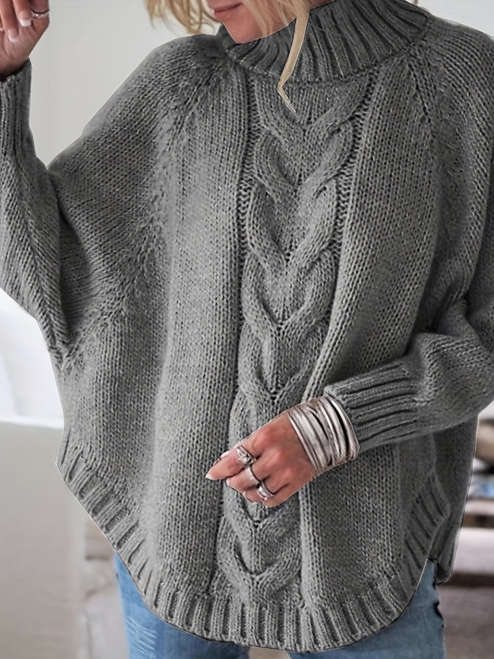 Gwendolyn | Kabelgebreide Hoge-Neck Trui